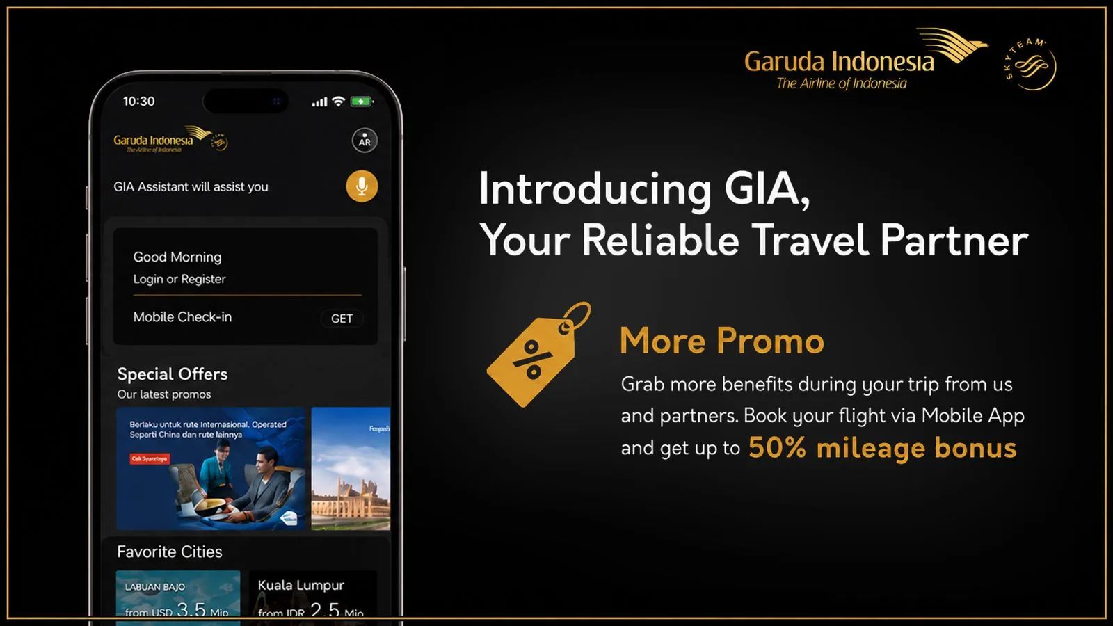 Garuda Indonesia Perkenalkan “GIA” Fitur Virtual Assistant dan Voice Command pada Aplikasi Mobile App “GIA Mobile”