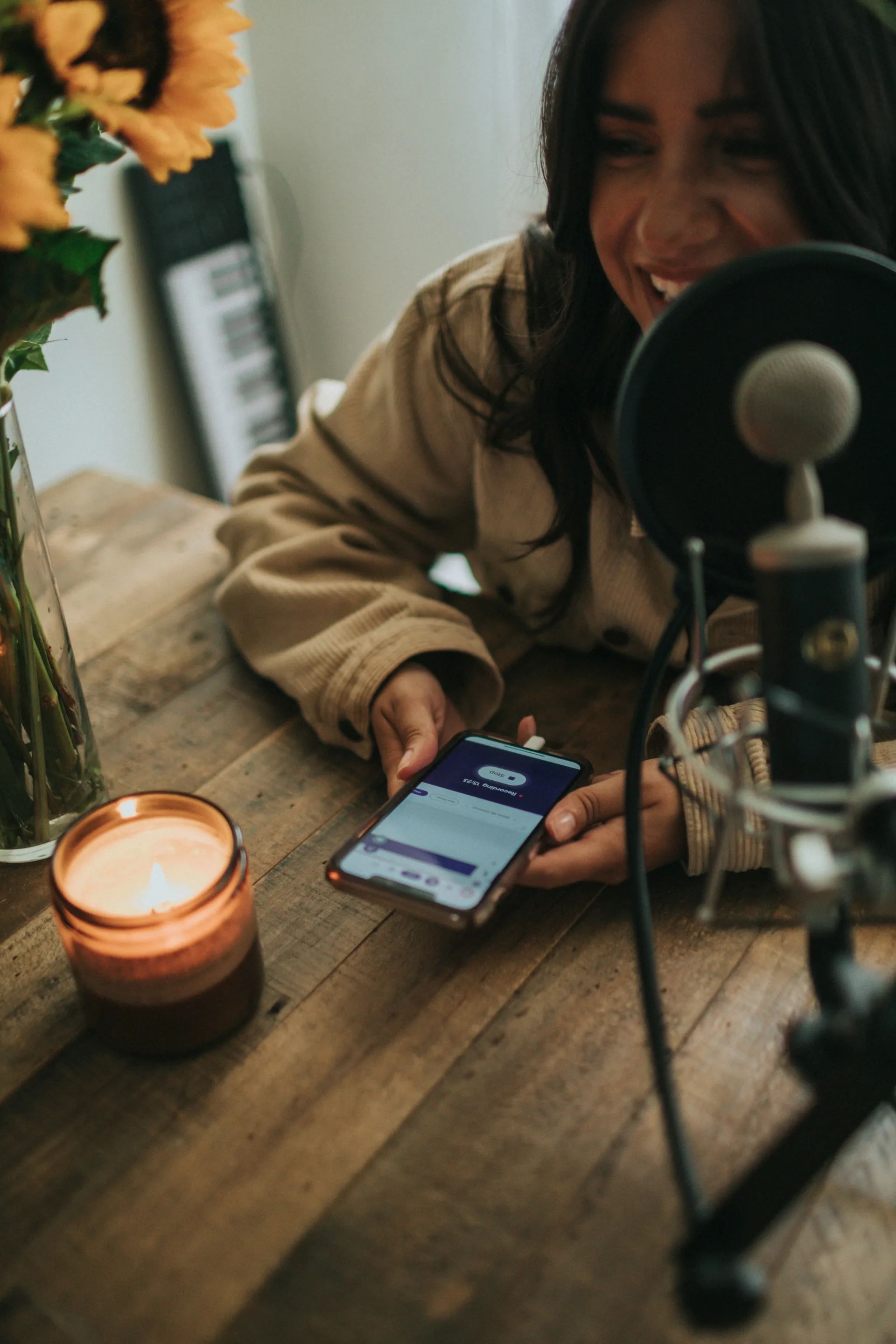 Speaker emitting sound waves for text to speech